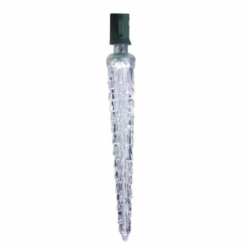 HUB 7 White Dripping LED Icicle Christmas Light Bulb Perspective: back