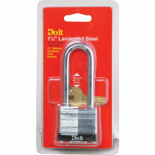 Do it Laminated Steel 1-1/2  Pin Tumbler Padlock 1803DLJDIB Perspective: back