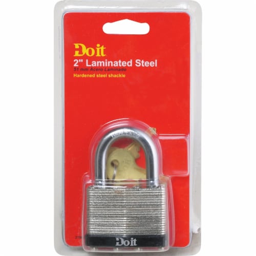 Do it Laminated Steel 2  Laminated Pin Tumbler Padlock 1805DDIB Perspective: back