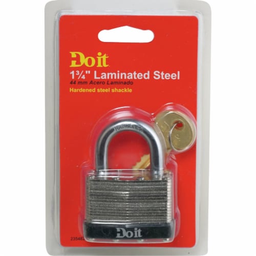 Do it Laminated Steel 1-3/4  Pin Tumbler Padlock 1801DDIB Perspective: back