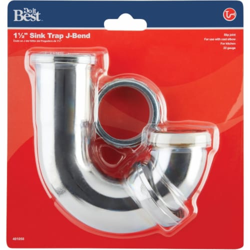 Do it Best 1-1/2 In. Chrome Plated J-Bend, Carded 401050 Perspective: back