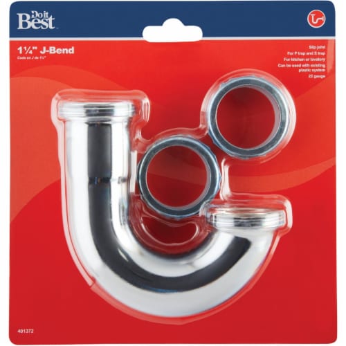Do it Best 1-1/4 In. Chrome Plated J-Bend, Carded 401372 Perspective: back