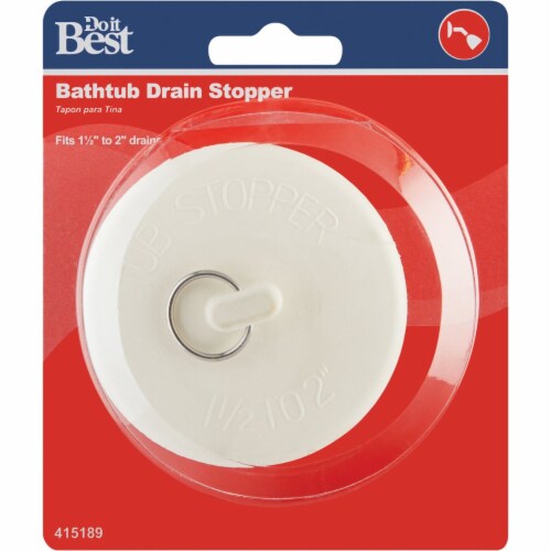 Do it 1-1/2 In. to 2 In. White Rubber Bathtub Drain Stopper 415189 Perspective: back