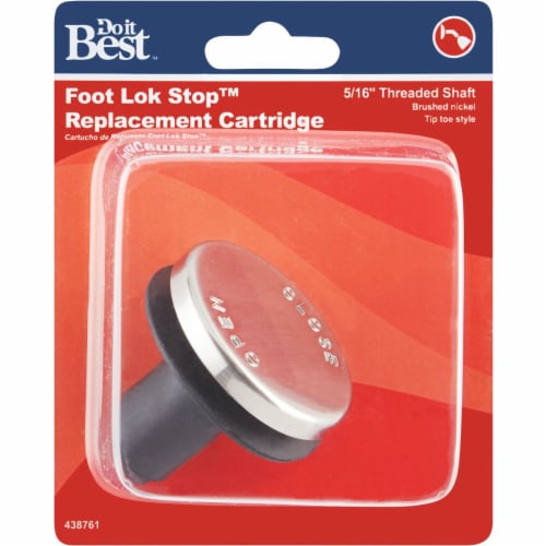 Do it Toe-Touch 5/16 In. Thread Tub Drain Stopper Cartridge in Brushed Nickel Perspective: back