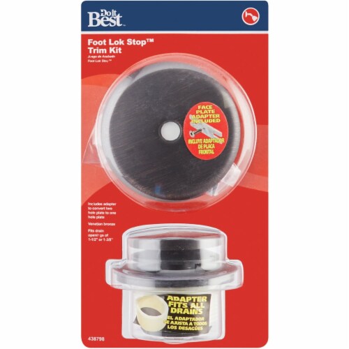 Do it Foot Lok Stop Venetian Bronze Bath Drain Trim Kit 438798 Perspective: back