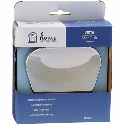 Home Impressions Vista Chrome Soap Dish 409043 Perspective: back
