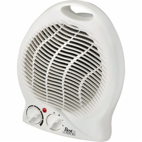 Best Comfort 1500W 120V Electric Space Heater, White FH04 Perspective: back