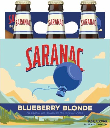 Saranac® Blueberry Blonde Ale Perspective: back