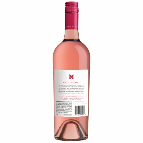 Montevina White Zinfandel Blush Wine Perspective: back