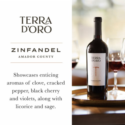 Terra d'Oro Zinfandel California Red Wine 750 ml Perspective: back