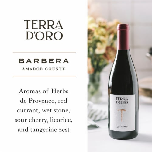 Terra d'Oro  Barbera California Red Wine 750 ml Perspective: back