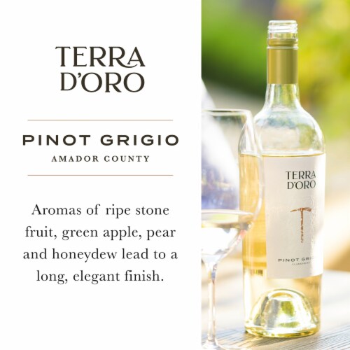 Terra d'Oro Pinot Grigio California White Wine 750 ml Perspective: back