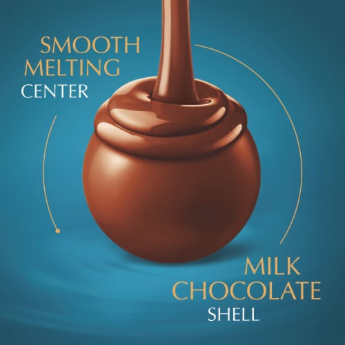 Lindt LINDOR Sea Salt Milk Chocolate Candy Truffles Bag Perspective: back