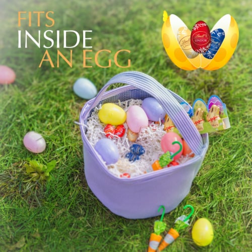 Lindt LINDOR Assorted Chocolate Easter Candy Truffle Eggs Pouch Perspective: back