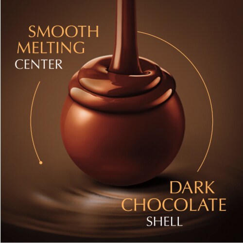 Lindt LINDOR 70% Extra Dark Chocolate Candy Truffles Bag Perspective: back