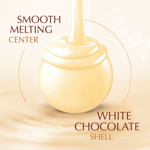 Lindt LINDOR White Chocolate Candy Truffles Bag Perspective: back