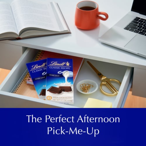 Lindt CLASSIC RECIPE Dark Milk Chocolate Candy Bar Perspective: back