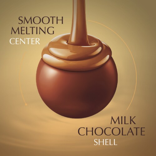 Lindt LINDOR Dulce de Leche Milk Chocolate Candy Truffles Perspective: back