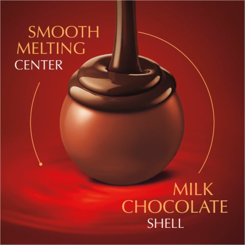 Lindt LINDOR Double Chocolate Milk Chocolate Candy Truffles Bag Perspective: back