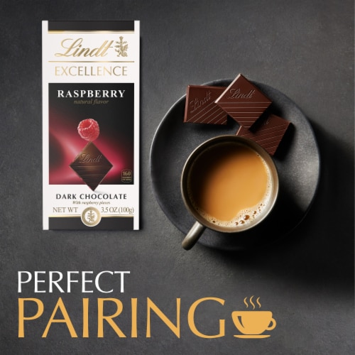 Lindt EXCELLENCE Raspberry Dark Chocolate Candy Bar Perspective: back