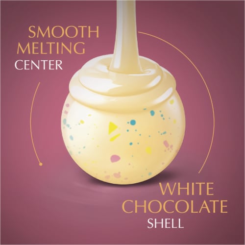 Lindt LINDOR Birthday Cake White Chocolate Candy Truffles Bag Perspective: back