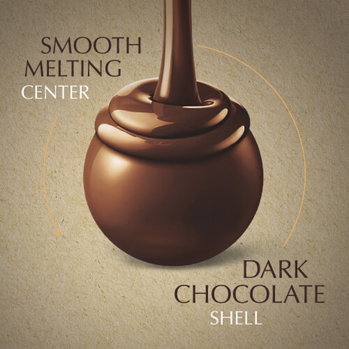 Lindt LINDOR Non-Dairy Oatmilk Dark Chocolate Candy Truffles Bag Perspective: back