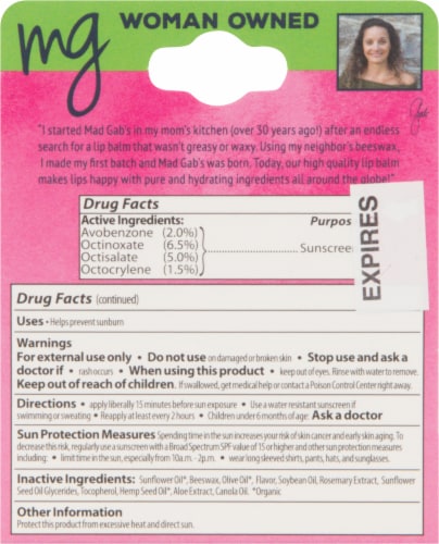 Mad Gab's® Prickly Pear Hydrating Lip Butter with SPF 15 Perspective: back