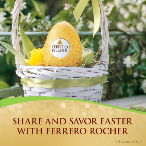 Ferrero Rocher Hollow Milk Chocolate & Hazelnut Egg Gift and Celebration Treat Perspective: back