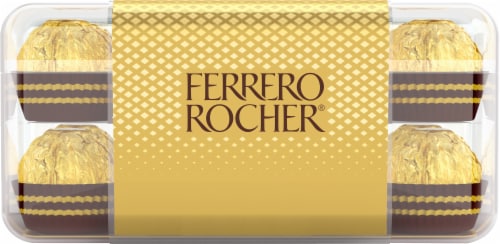 Ferrero Rocher Fine Hazelnut Chocolates Candy Gift Box Perspective: back