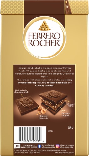 Ferrero Rocher® Milk Chocolate Hazelnut Square Perspective: back