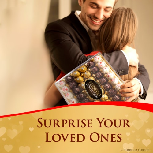 FERRERO COLLECTION Fine Assorted Confections Heart Box, Premium Chocolate Gift for Valentine’s Day Perspective: back