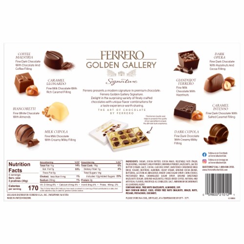 Ferrero Golden Gallery Signature Fine Assorted Chocolates Perspective: back