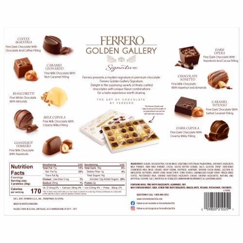 Ferrero Golden Gallery Signature Fine Assorted Chocolates 24 Count Perspective: back