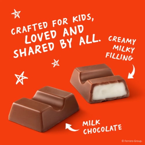 Kinder Chocolate Mini Milk Chocolate Bars Individually Wrapped Candy Share Pack Perspective: back