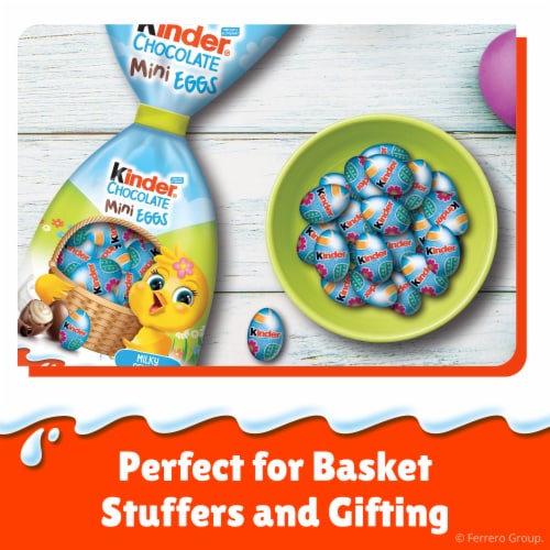 Kinder Mini Eggs, Individually Wrapped Chocolate Candy Perspective: back
