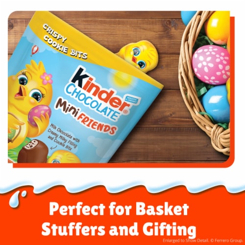Kinder Mini Friends Milk Chocolate with Cookie Bits, Great for Easter Baskets, 4.3 oz Perspective: back