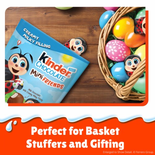 Kinder Chocolate Mini Friends Creamy Milk Chocolate​ Individually Wrapped Easter Basket Stuffers Perspective: back