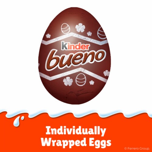 Kinder Bueno Easter Eggs Milk Chocolate With Creamy Hazelnut Filling Perspective: back