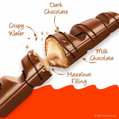 Kinder Bueno Crispy Creamy Chocolate Candy Carton Case Perspective: back