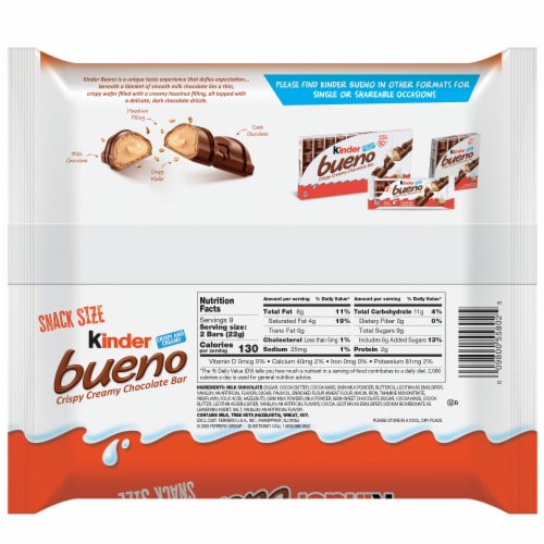 Kinder Bueno Crisp Creamy Chocolate Bars Snack Size Bag Perspective: back