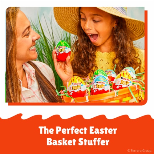 Kinder Joy Easter Eggs with Toy Inside, for Easter Egg Hunts, 6 Eggs, 0.7 oz each Perspective: back