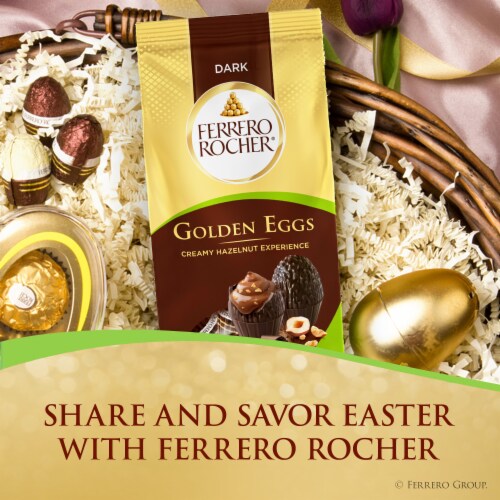 Ferrero Rocher Golden Eggs, Premium Gourmet Dark Chocolate, 3.1 oz Perspective: back