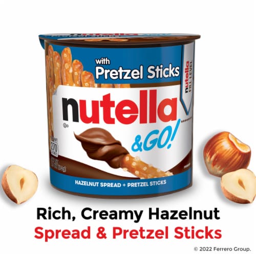 Nutella & GO! Hazelnut and Cocoa Spread with Pretzel Sticks Snack Pack Perspective: back
