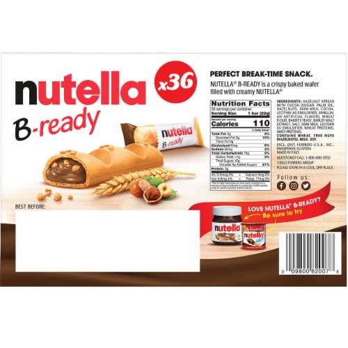 Nutella BReady Crispy Wafers, 0.7 Ounce (Pack of 36), 1 unit Kroger