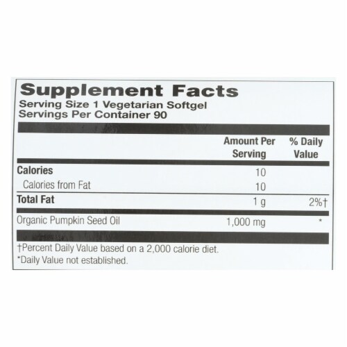 Nature's Life - Pumpkin Seed Oil 100% Veg - 1 Each - 90 SGEL Perspective: back