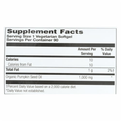 Nature's Life - Pumpkin Seed Oil 100% Veg - 1 Each - 90 SGEL Perspective: back