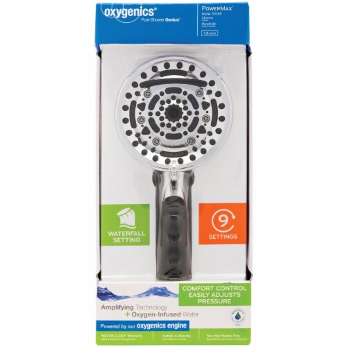 Oxygenics PowerMax Chrome 9-Spray Handheld Shower Oxygenics PowerMax Chrome 9-Spray Handheld Shower