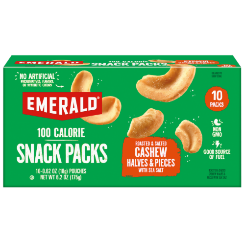 Emerald® 100 Calorie Packs Roasted & Salted Cashews Perspective: back