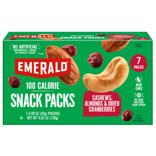 Emerald® Cashew & Almond Snack Packs Perspective: back