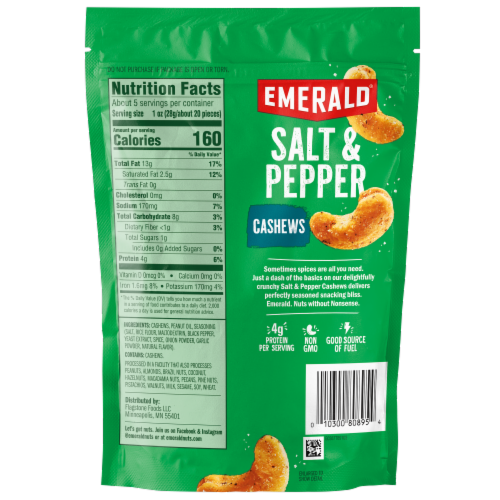 Emerald® Salty Sweet Mixed Nuts Perspective: back